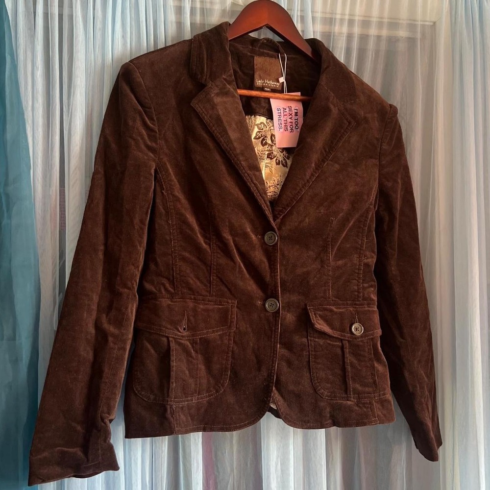 Lady Hathaway Brown Corduroy Blazer